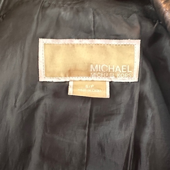 Michael Kors Black Leather Jacket - Picture 2 of 5